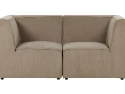 LEMVIG 2 personers Modulsofa Brungrå Fløjl