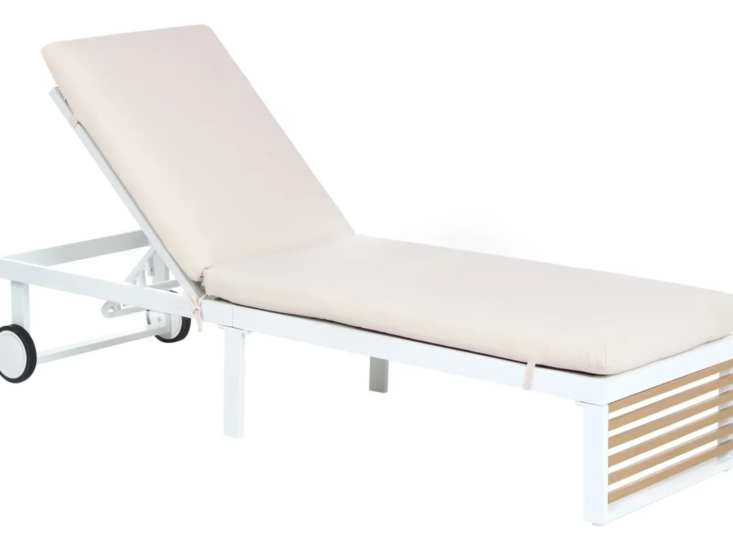 Liggestol med hynde VERDELLO Metal Beige