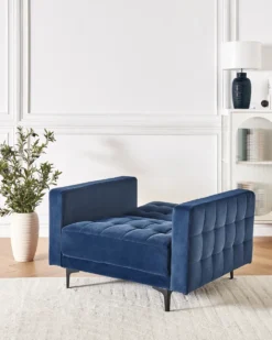 Lænestol ABERDEEN Velour Blå