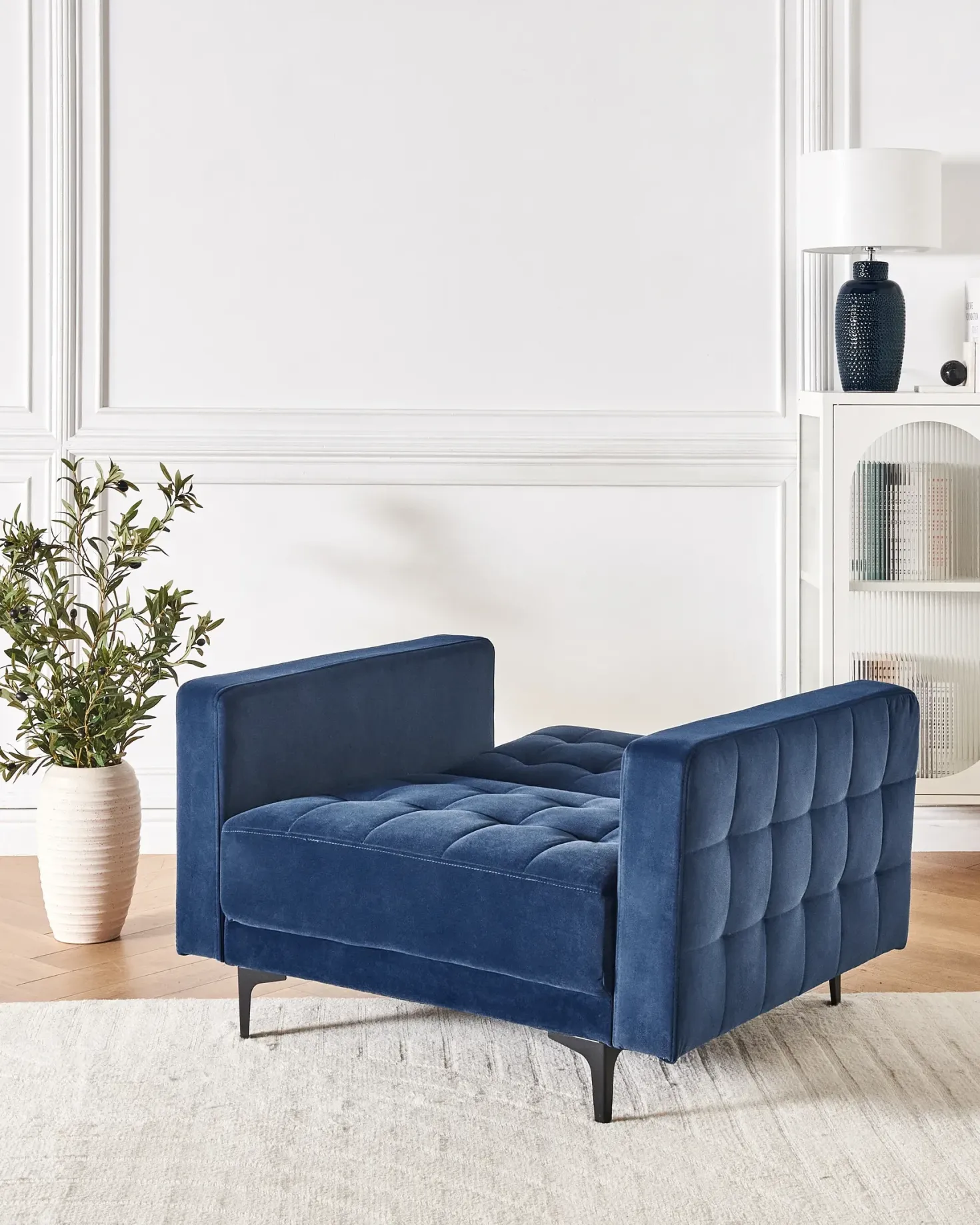 Lænestol ABERDEEN Velour Blå