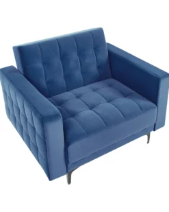 Lænestol ABERDEEN Velour Blå