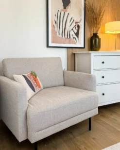 Lænestol BREDA Lys Beige
