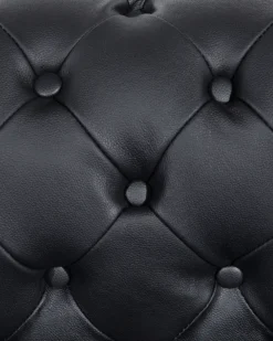 Lænestol CHESTERFIELD Ægte læder Sort