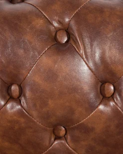 Lænestol CHESTERFIELD Kunstlæder Guldbrun