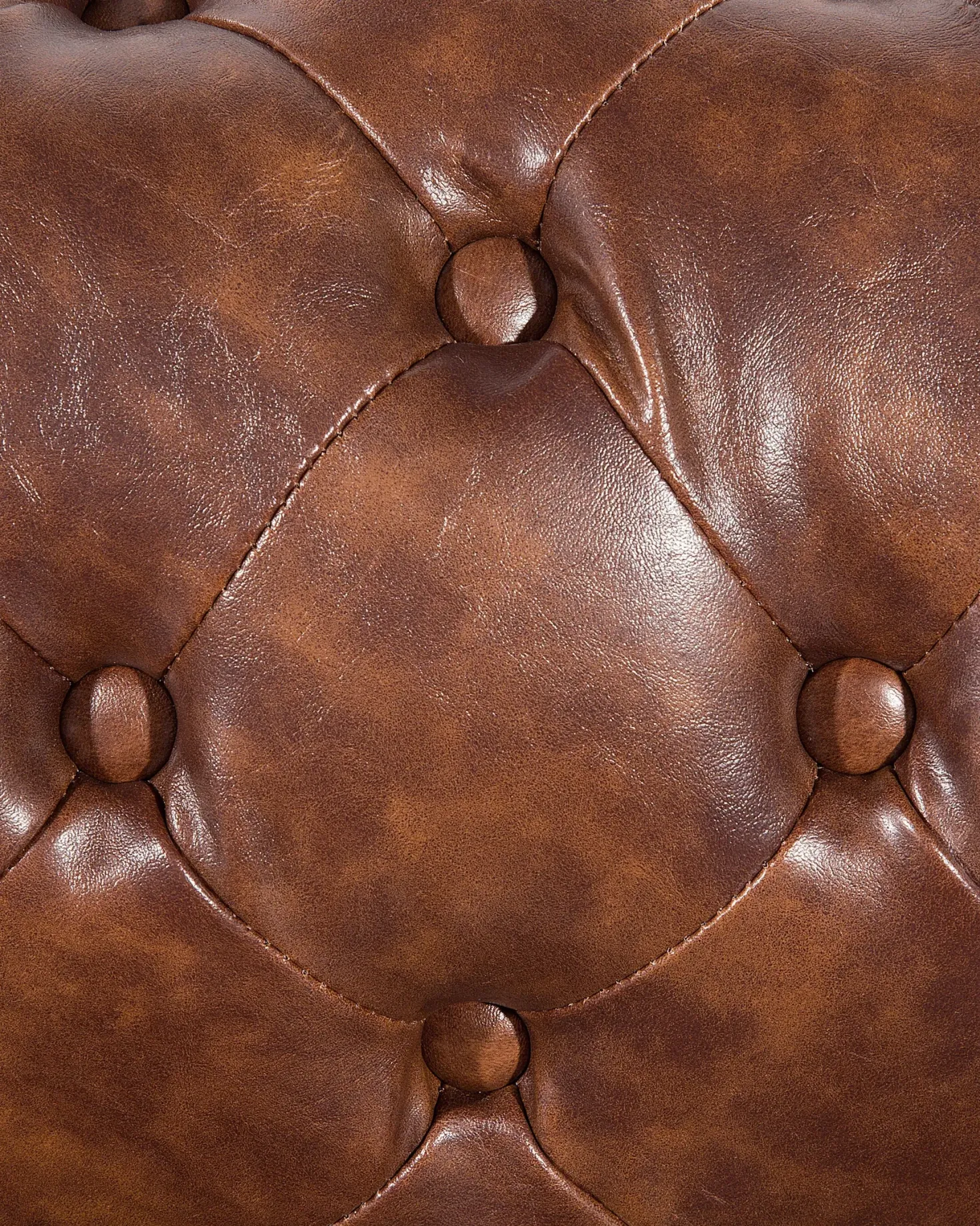 Lænestol CHESTERFIELD Kunstlæder Guldbrun
