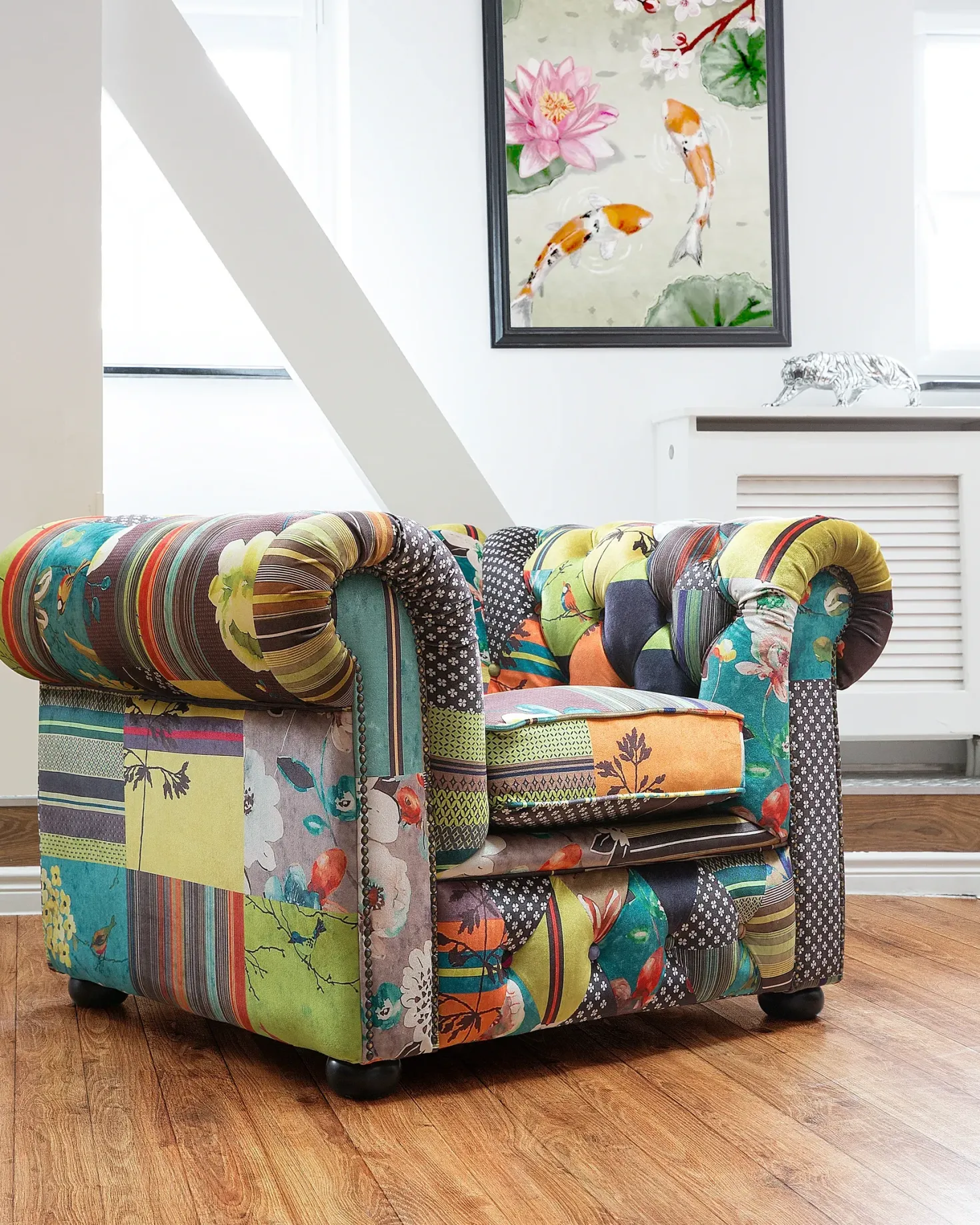 Lænestol CHESTERFIELD Lysegrøn