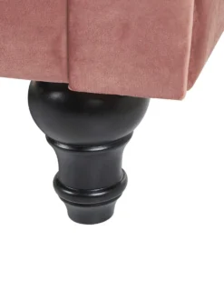 Lænestol CHESTERFIELD Velour Lyserød