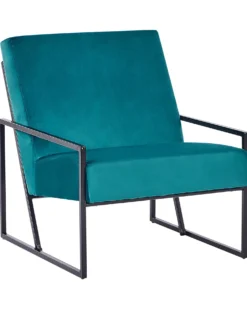Lænestol DELARY Velour Blågrøn