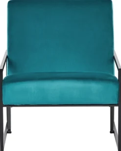 Lænestol DELARY Velour Blågrøn