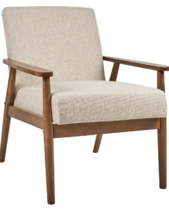 Lænestol ESRUM Mørkebrun/beige