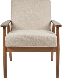 Lænestol ESRUM Mørkebrun/beige