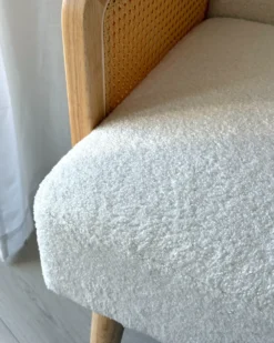 Lænestol HOJBY Boucle Cremehvid