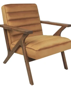 Lænestol KISA Velour Brun