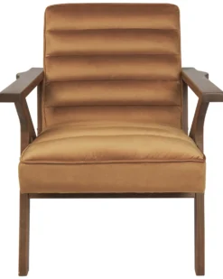 Lænestol KISA Velour Brun