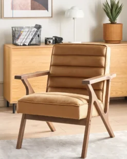 Lænestol KISA Velour Brun