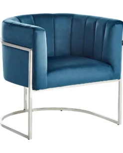 Lænestol LARVIK Velour Blå