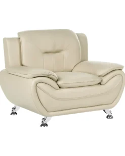 Lænestol LEIRA Kunstlæder Beige