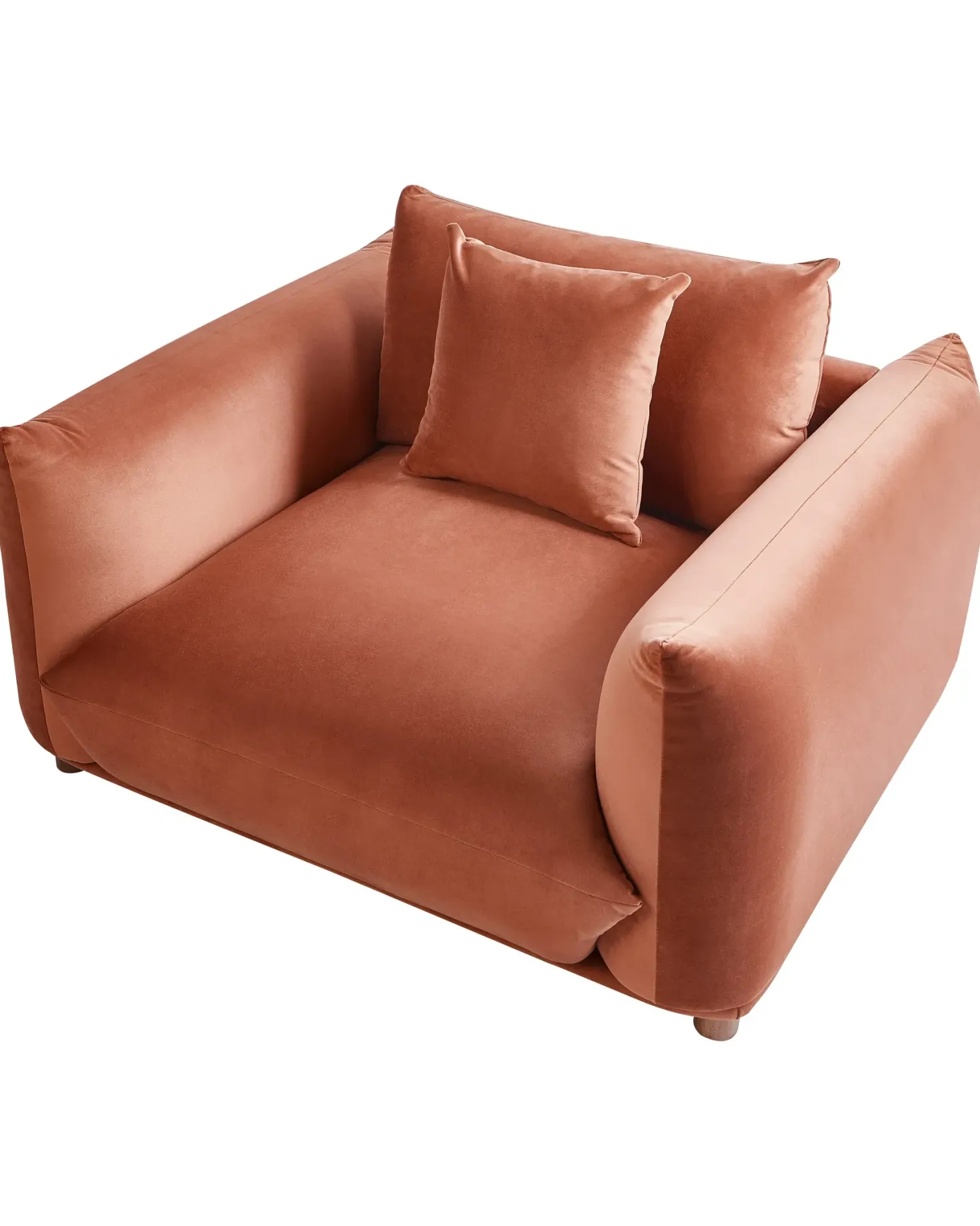 Lænestol LUVOS Velour Guldbrun