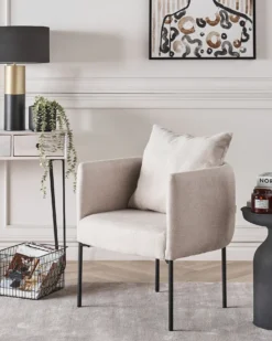 Lænestol MALMOS Lys Beige