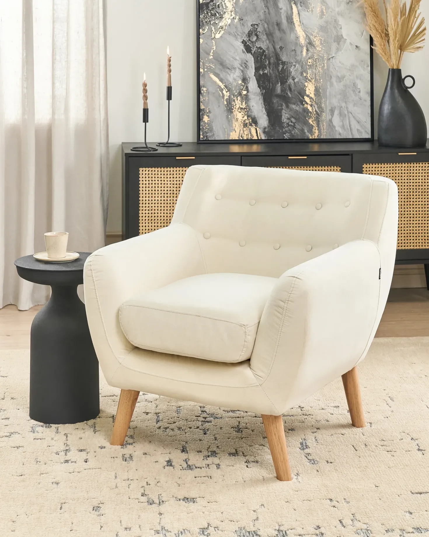 Lænestol MOTALA Lys Beige