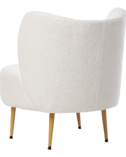 Lænestol OTSBY II med pude Boucle Cremehvid