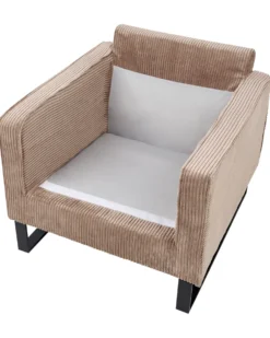 Lænestol VIND Fløjl Beige