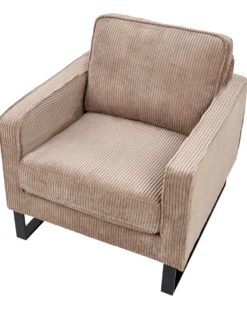 Lænestol VIND Fløjl Beige