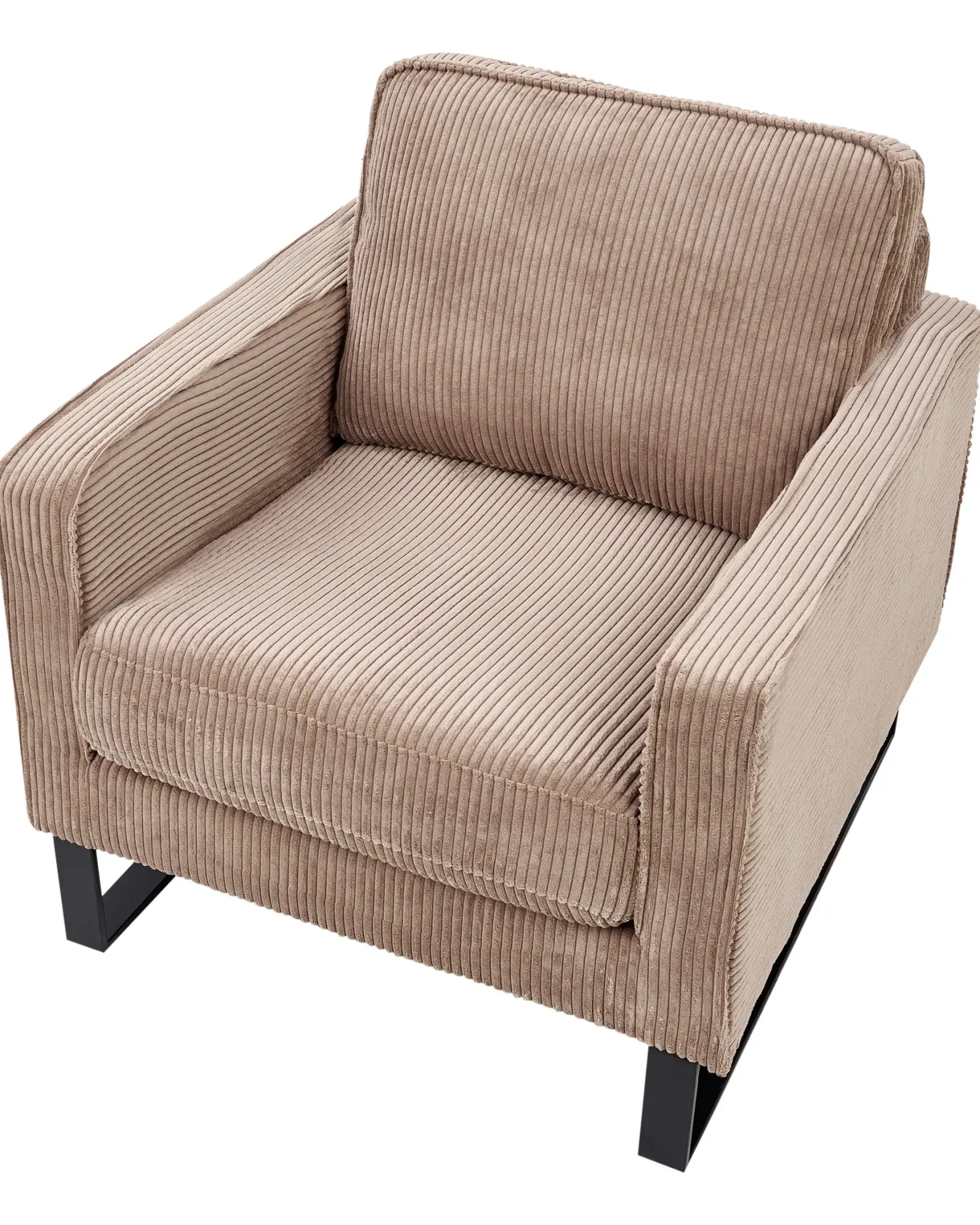 Lænestol VIND Fløjl Beige