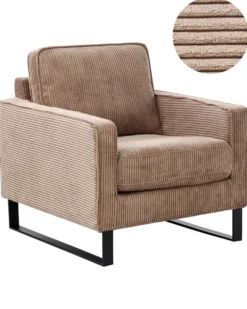 Lænestol VIND Fløjl Beige