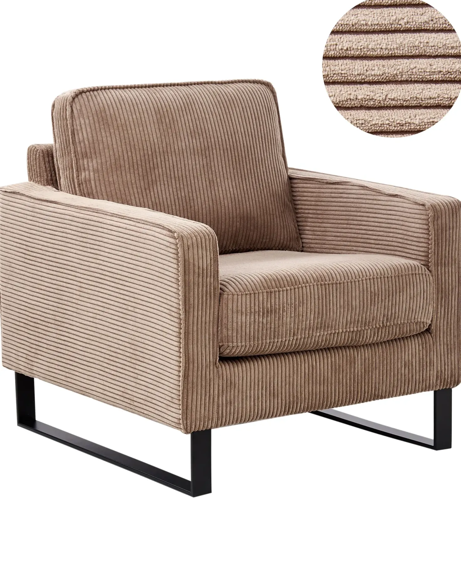 Lænestol VIND Fløjl Beige