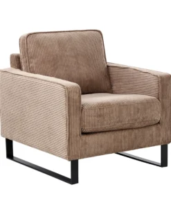 Lænestol VIND Fløjl Beige