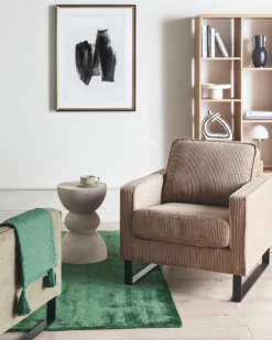 Lænestol VIND Fløjl Beige