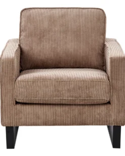 Lænestol VIND Fløjl Beige