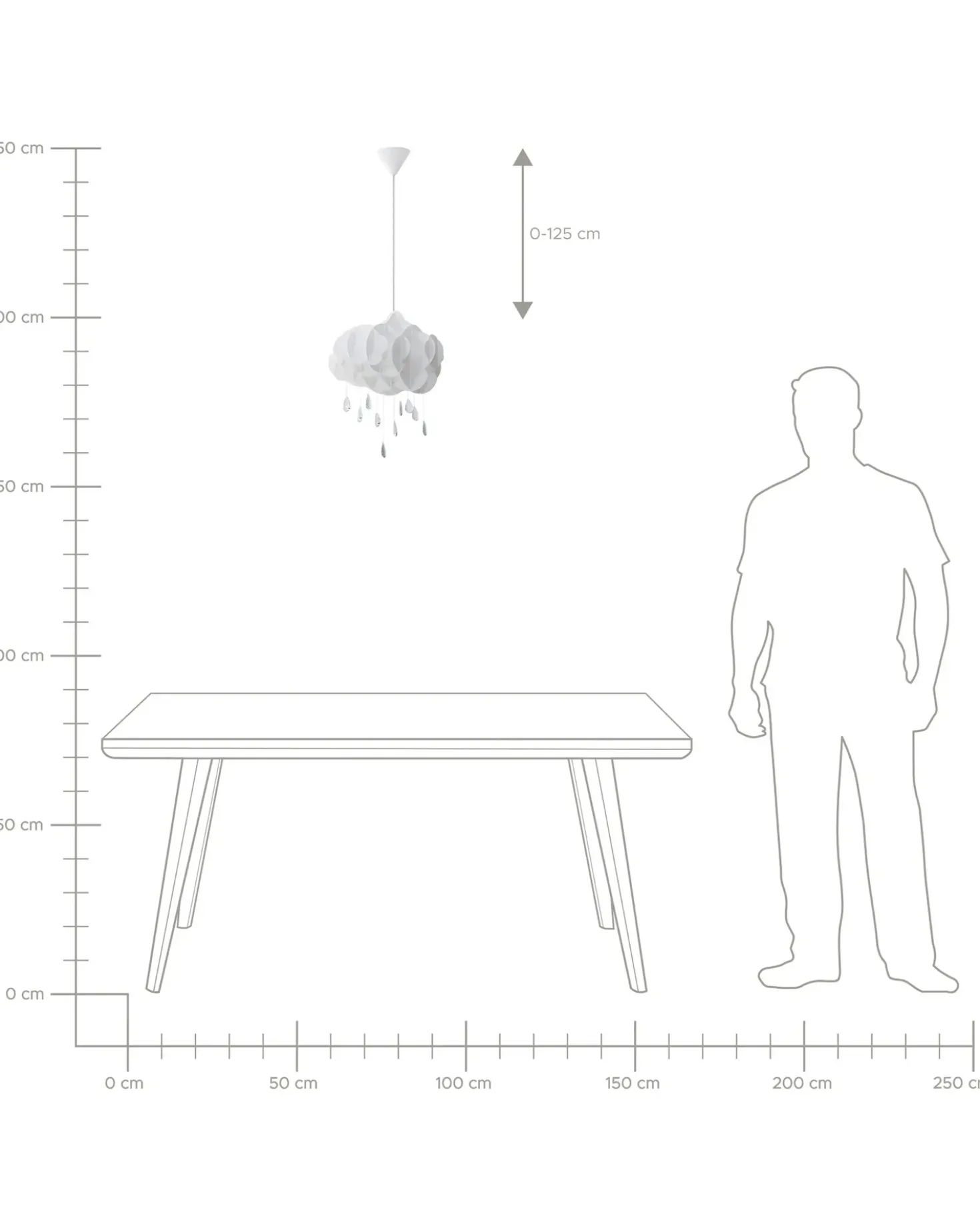 Loftlampe AILENNE Hvid
