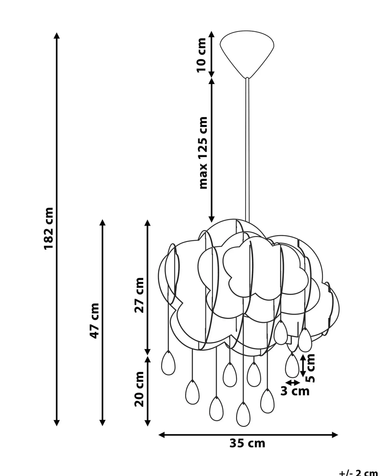 Loftlampe AILENNE Hvid