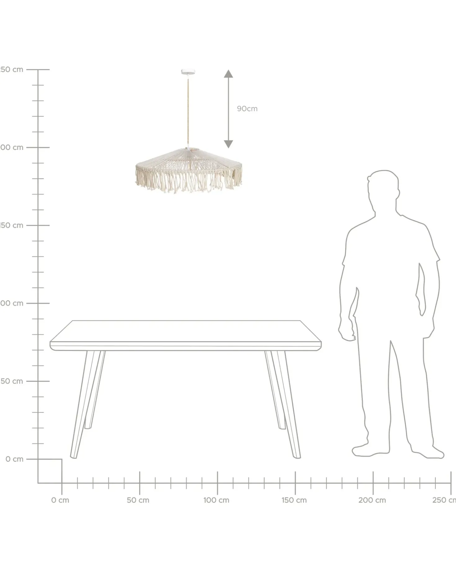Loftlampe AKOBO papirreb Beige