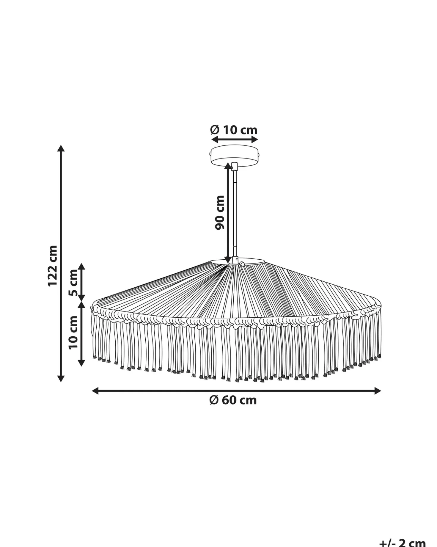 Loftlampe AKOBO papirreb Beige