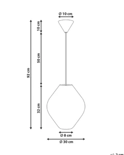 Loftlampe ALME Sort