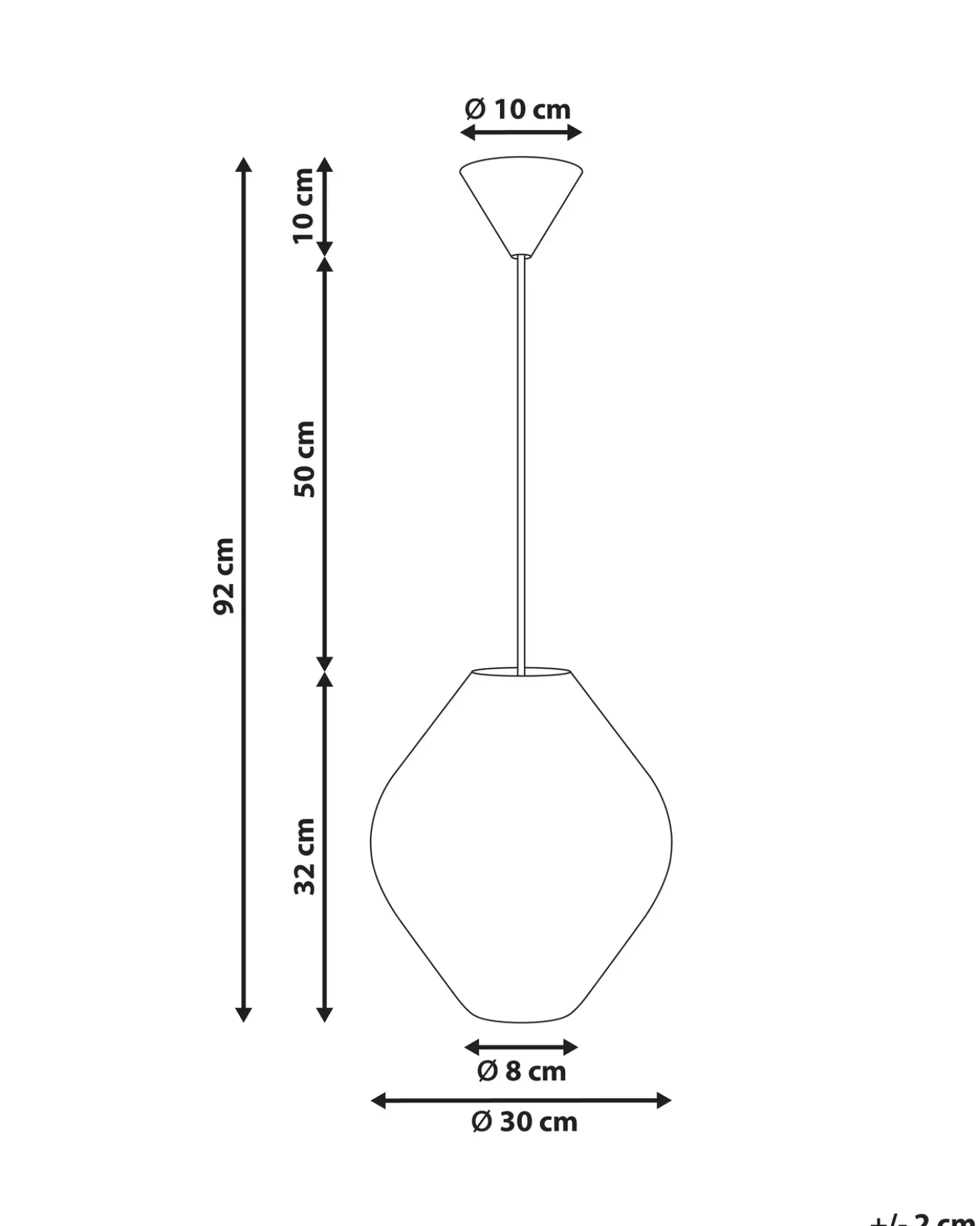 Loftlampe ALME Sort