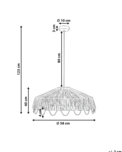 Loftlampe ARENAL Flet Naturlig