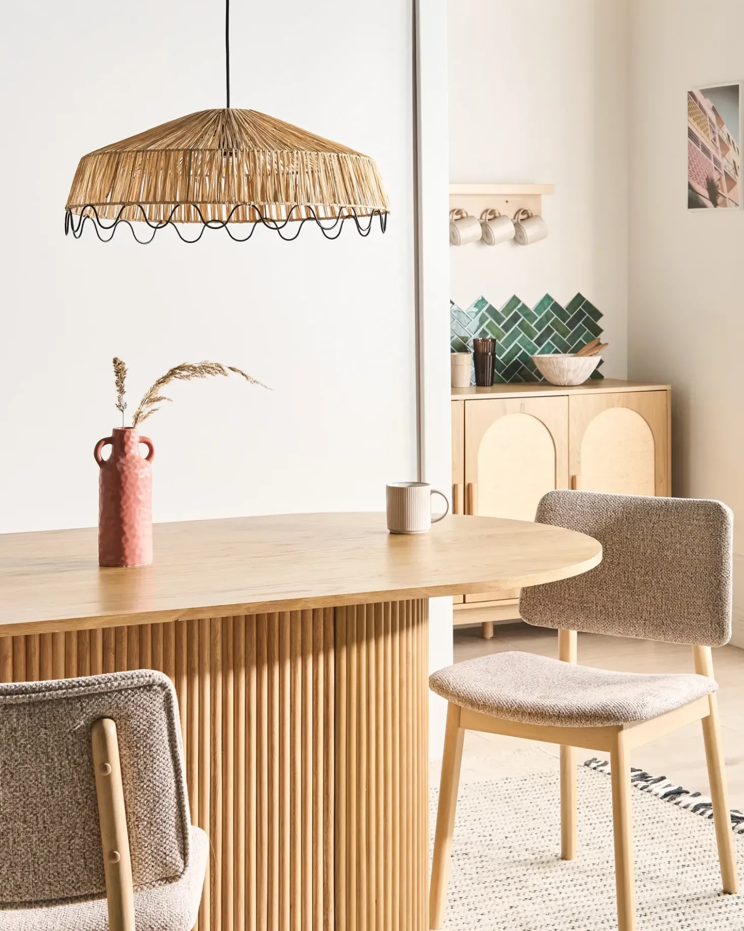Loftlampe ARENAL Flet Naturlig