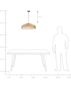 Loftlampe ARENAL Flet Naturlig