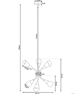 Loftlampe AROYO Glas Hvid