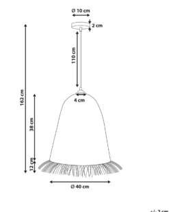 Loftlampe ARYS Vandhyacint Naturlig