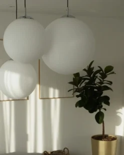 Loftlampe BARROW Glas Hvid