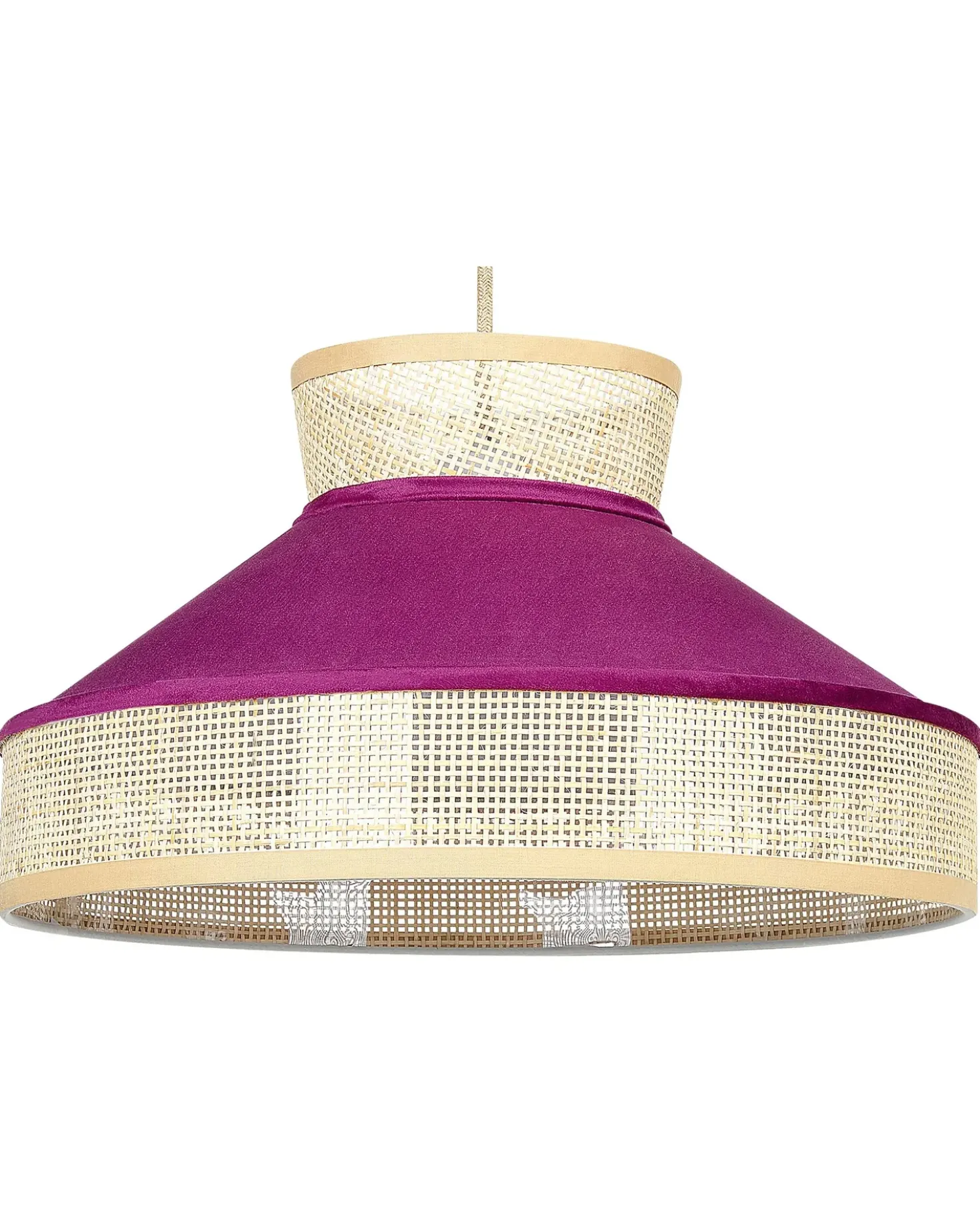 Loftlampe BATALI Rattan Fuchsia
