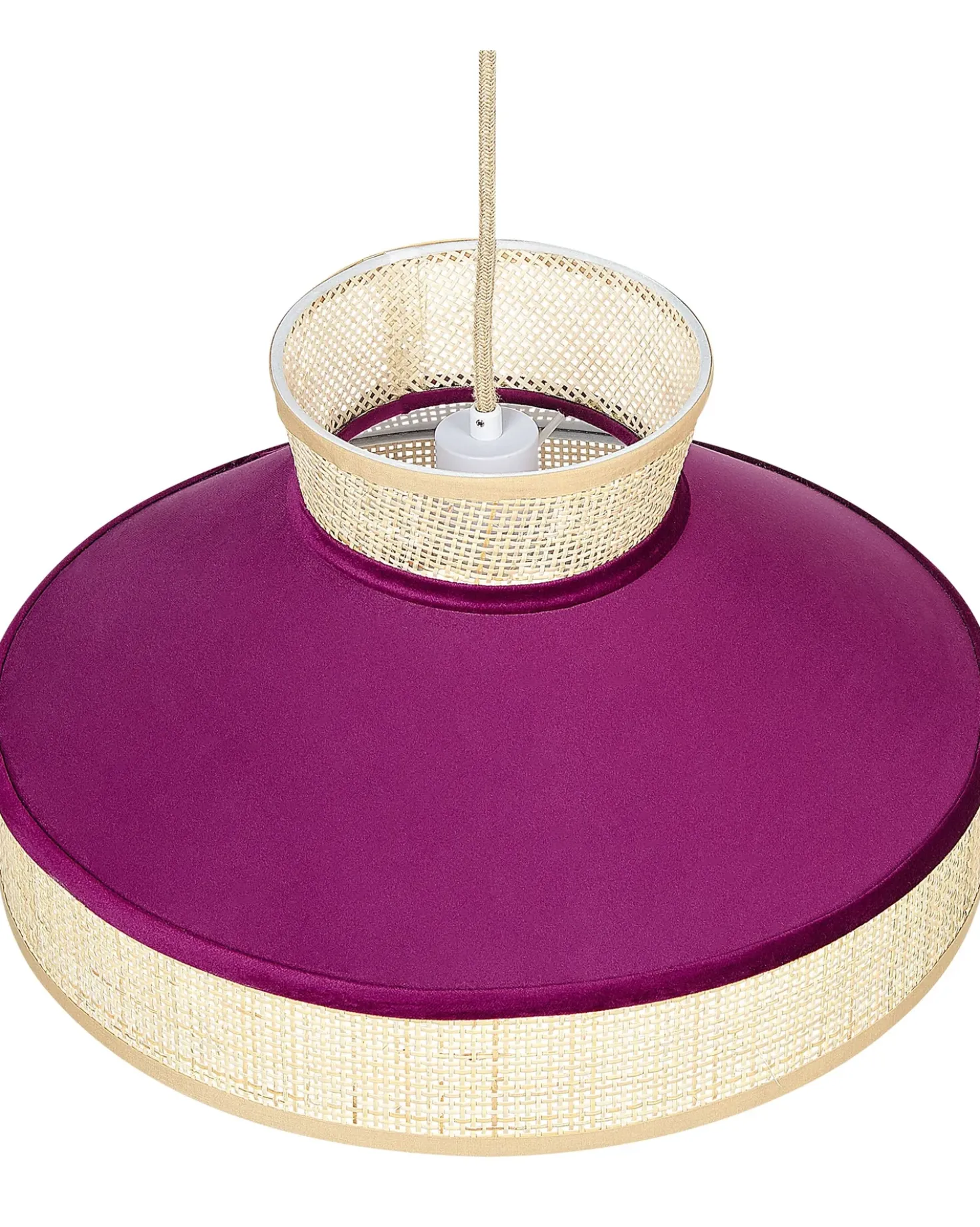 Loftlampe BATALI Rattan Fuchsia