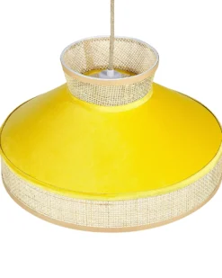 Loftlampe BATALI Rattan Sennepsgul