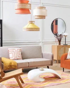 Loftlampe BATALI Rattan Sennepsgul