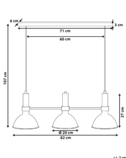 Loftlampe BELES Metal Sort